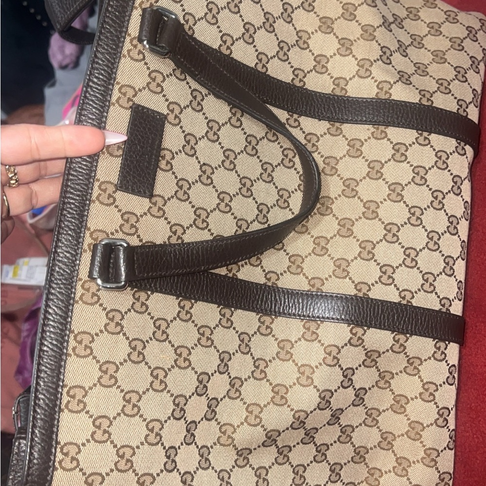 Gucci Brown and Cream Hobo Bag